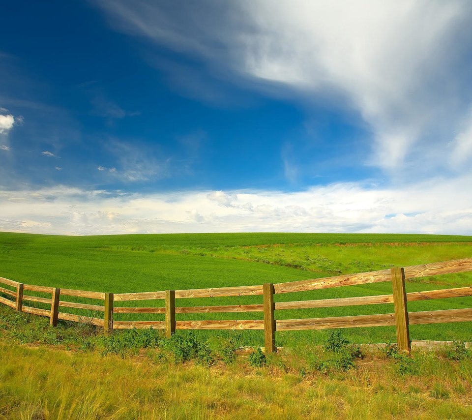 Обои поле, вашингтон, забор, field, washington, the fence разрешение 1920x1080 Загрузить