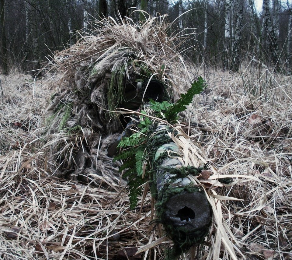 Обои снайпер, винтовка, прицел, оптика, камуфляж, sniper, rifle, sight, optics, camouflage разрешение 3648x2736 Загрузить