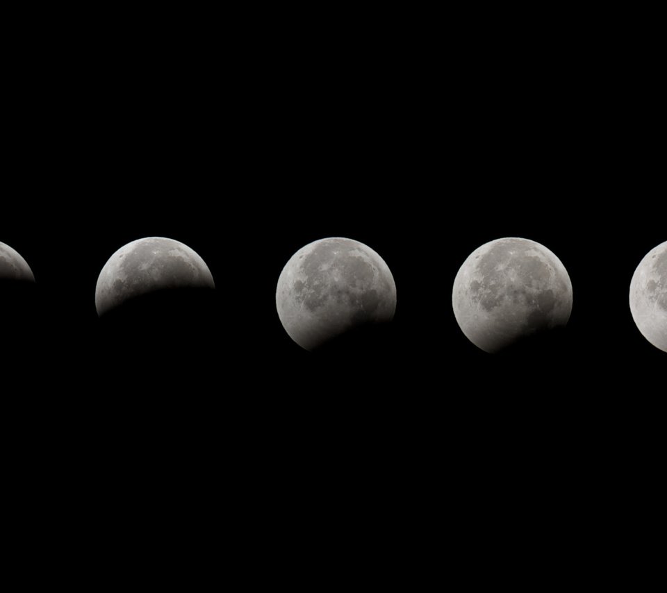 Обои луна, фазы, затмение, lunar eclipse, the moon, phase, eclipse разрешение 2560x1600 Загрузить