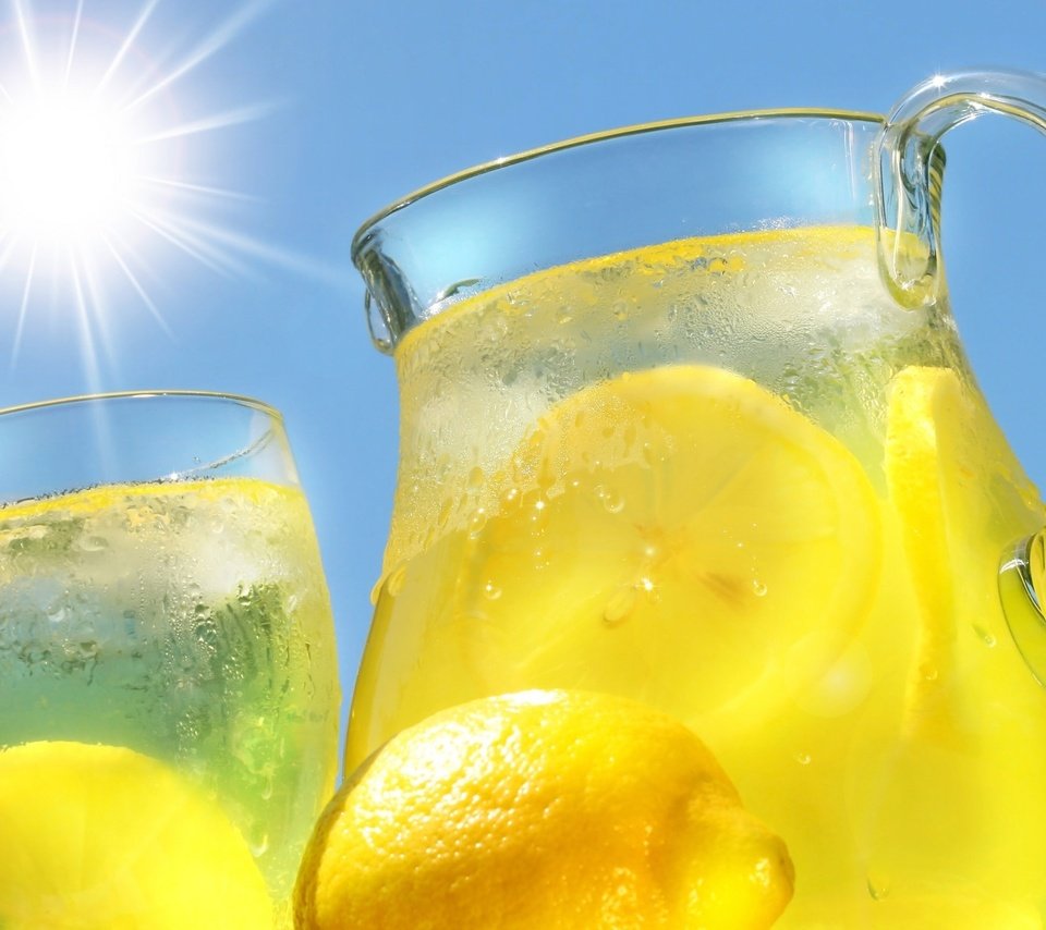 Обои пить, лимоном, кувшин, вс, drink, lemon, pitcher, sun разрешение 1920x1200 Загрузить