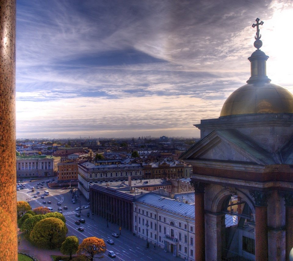 Обои дорога, колонны, санкт-петербург, питер, исаакиевский собор, road, columns, saint petersburg, peter, st. isaac's cathedral разрешение 1920x1440 Загрузить