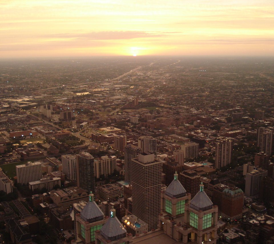 Обои закат, иллиноис, сhicago, sunset, illinois, chicago разрешение 2048x1536 Загрузить