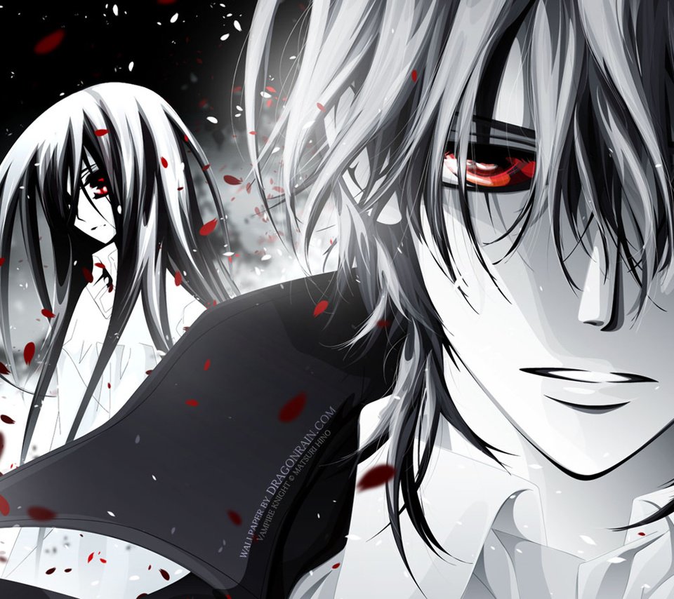 Обои cross yuuki, kuran kaname, красные глаза, red eyes разрешение 1920x1200 Загрузить