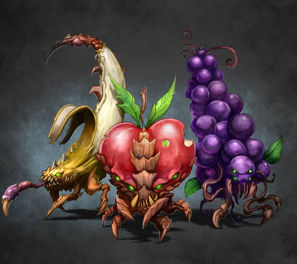 Обои фрукты, starcraft2, зерг, fruit-dealer, fruit, zerg разрешение 3124x2512 Загрузить