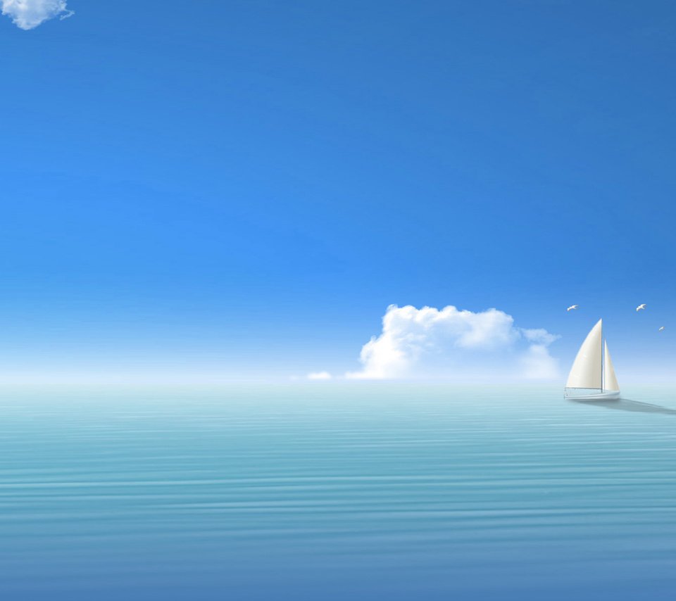 Обои небо, море, парусник, the sky, sea, sailboat разрешение 1920x1200 Загрузить