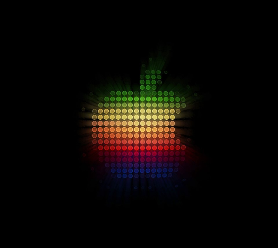 Обои свечение, минимализм, черный фон, лого, эппл, glow, minimalism, black background, logo, apple разрешение 2560x1600 Загрузить