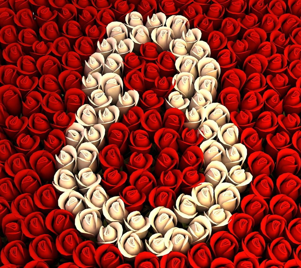 Обои праздник, 8 марта, женский день, розы красные, розы белые, holiday, march 8, women's day, roses are red, rose white разрешение 1920x1200 Загрузить