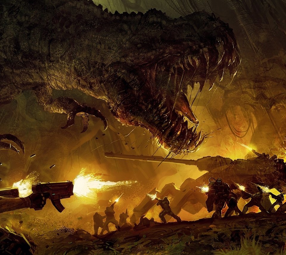 Обои динозавр, бой, турок 2, dinosaur, battle, turok 2 разрешение 1920x1080 Загрузить