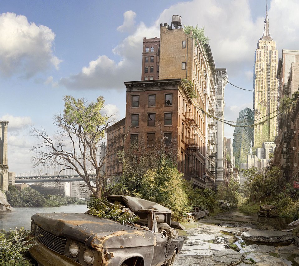 Обои город, нью-йорк, разрушения, the city, new york, destruction разрешение 2000x1351 Загрузить