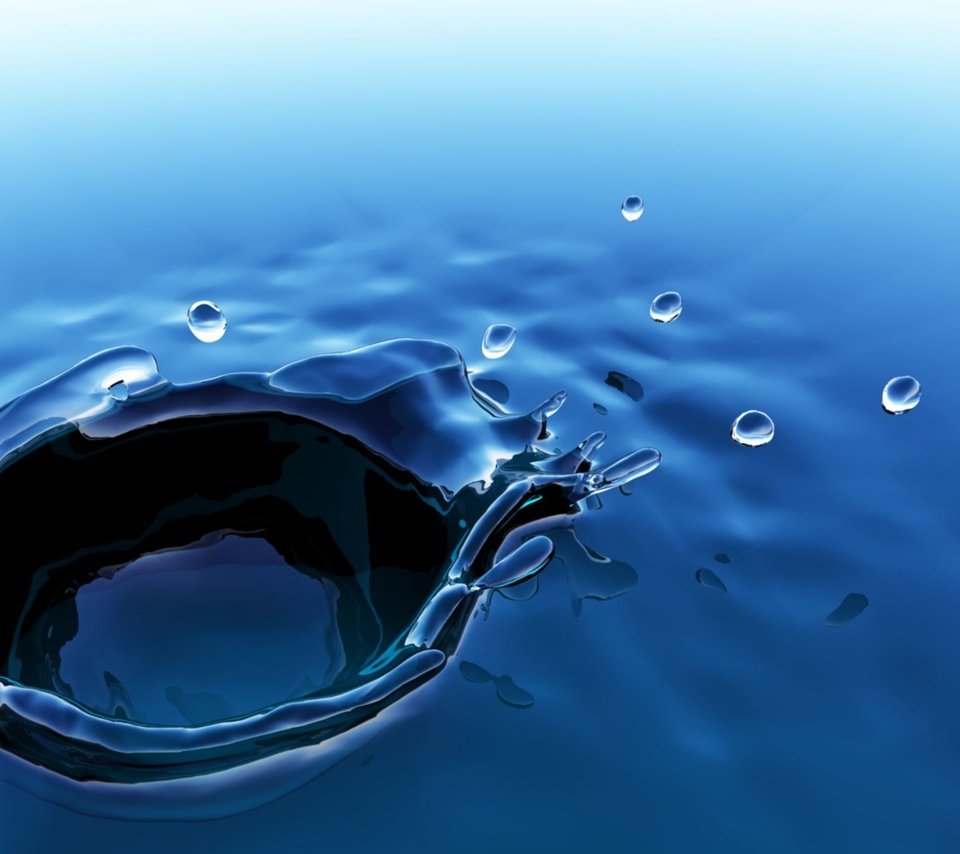 Обои вода, макро, отражение, капли, капля, брызги, water, macro, reflection, drops, drop, squirt разрешение 2560x1600 Загрузить