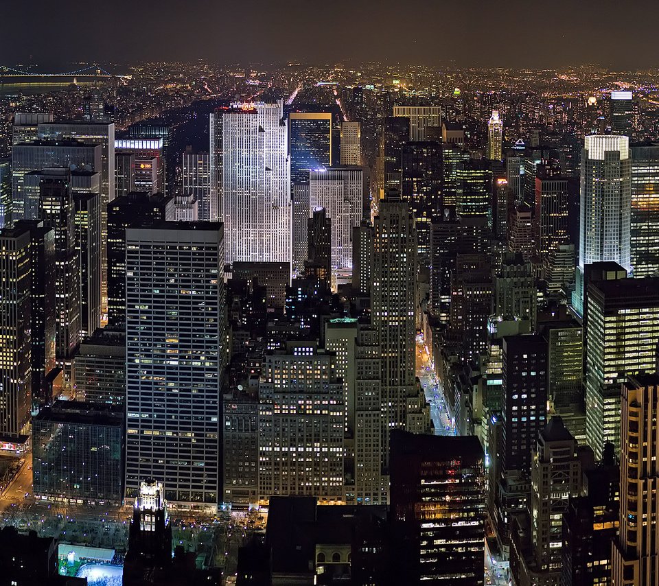 Обои ночь, небоскребы, нью-йорк, night, skyscrapers, new york разрешение 3496x1223 Загрузить