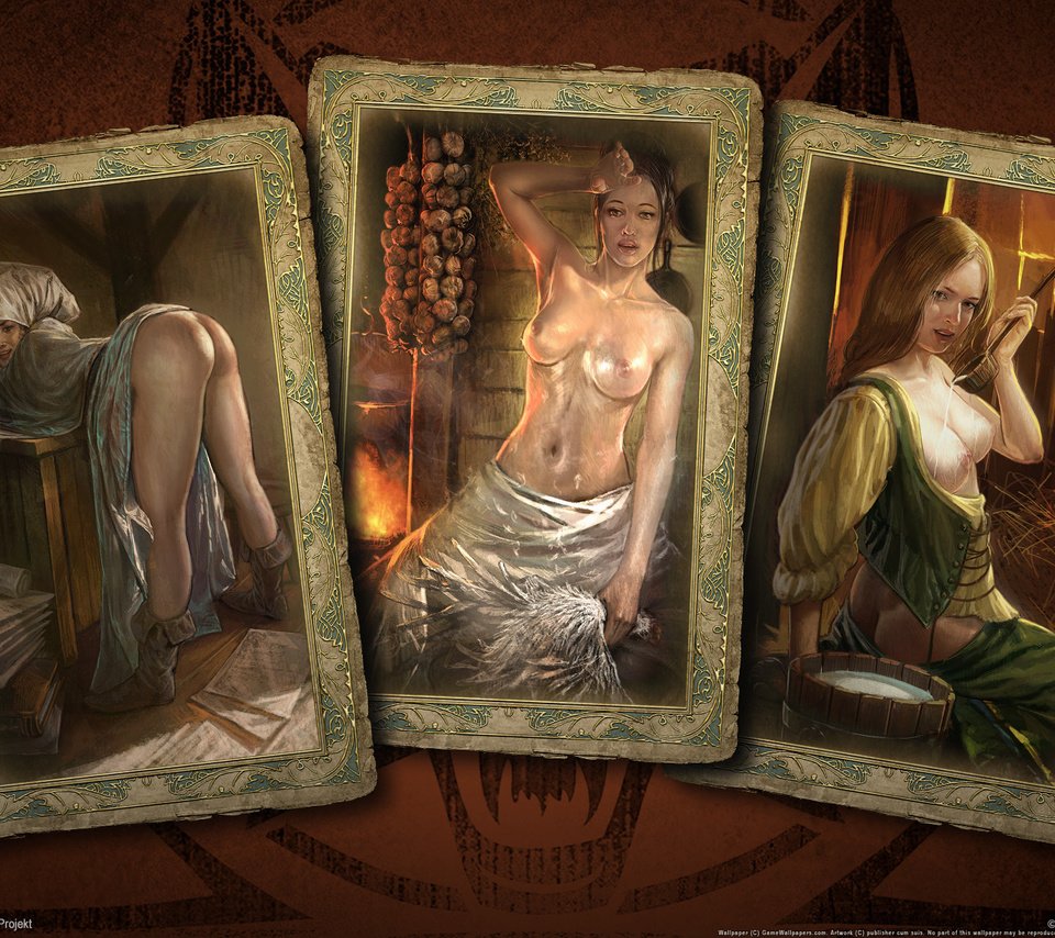 Обои карты, девушки, ведьмак, card, girls, the witcher разрешение 1920x1200 Загрузить