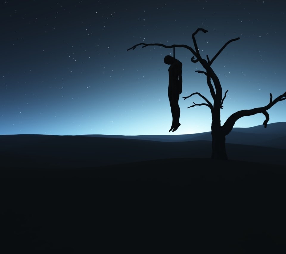 Обои небо, дерево, человек, ситуации, самоубийство, the sky, tree, people, situation, suicide разрешение 1920x1200 Загрузить