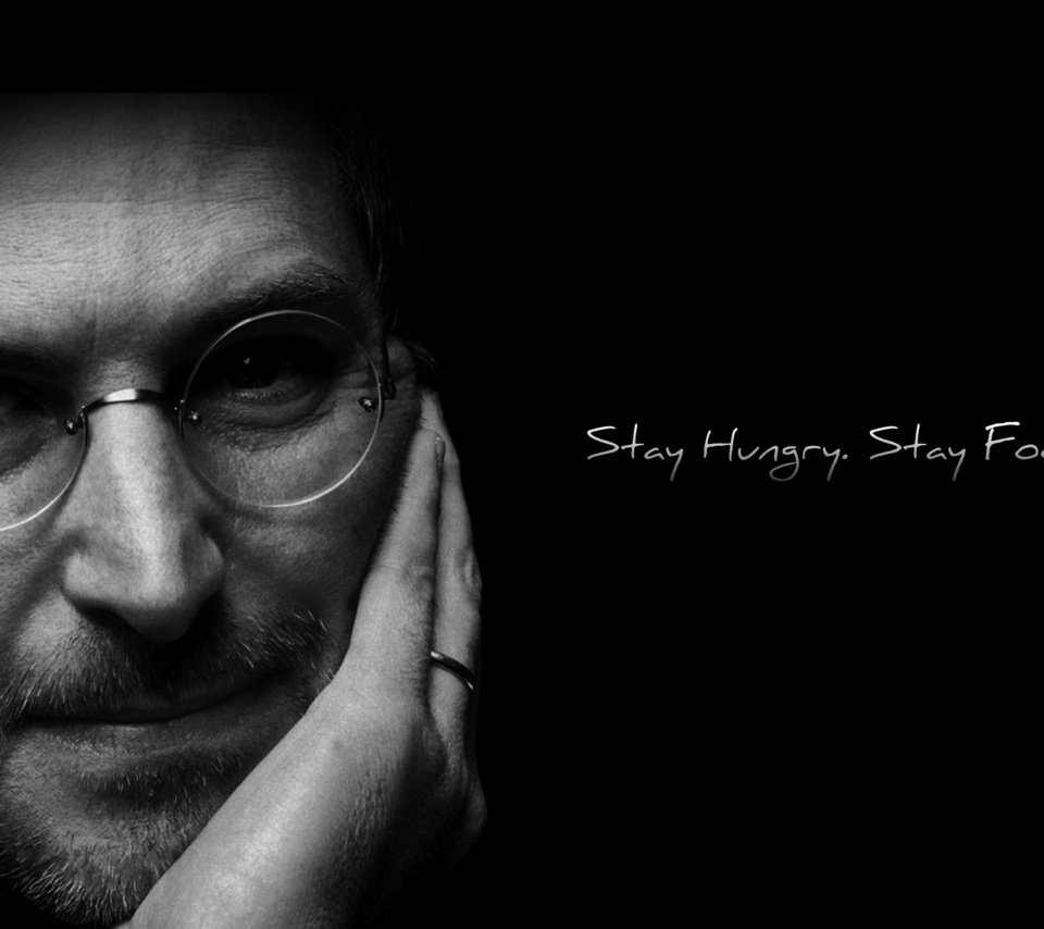 Обои стив джобс, stay foolish, оставайся голодным, оставайся безрассудным, steve jobs, stay hungry, stay reckless разрешение 1920x1200 Загрузить