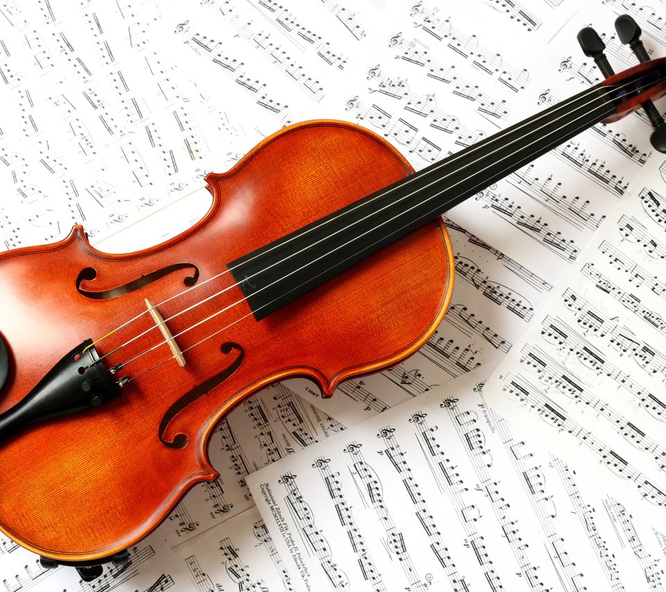 Обои ноты, скрипка, струны, классика, музыкальный инструмент, notes, violin, strings, classic, musical instrument разрешение 3888x2592 Загрузить