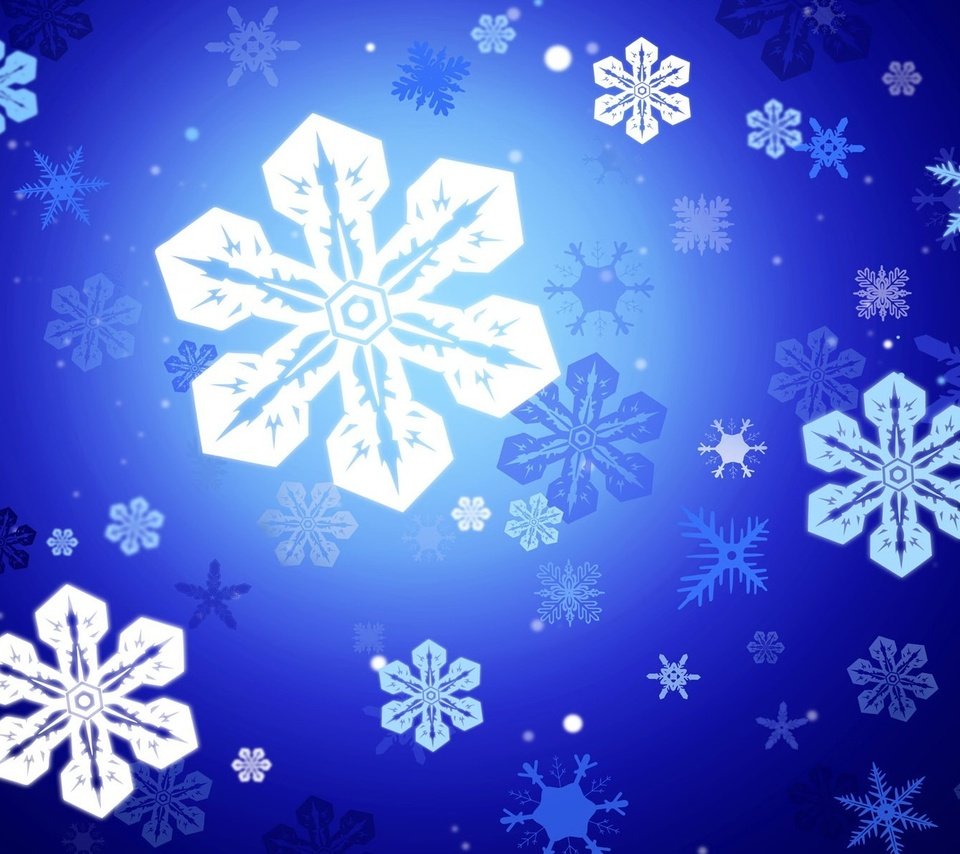 Обои снежинки, синий, вектор, snowflakes, blue, vector разрешение 1920x1200 Загрузить