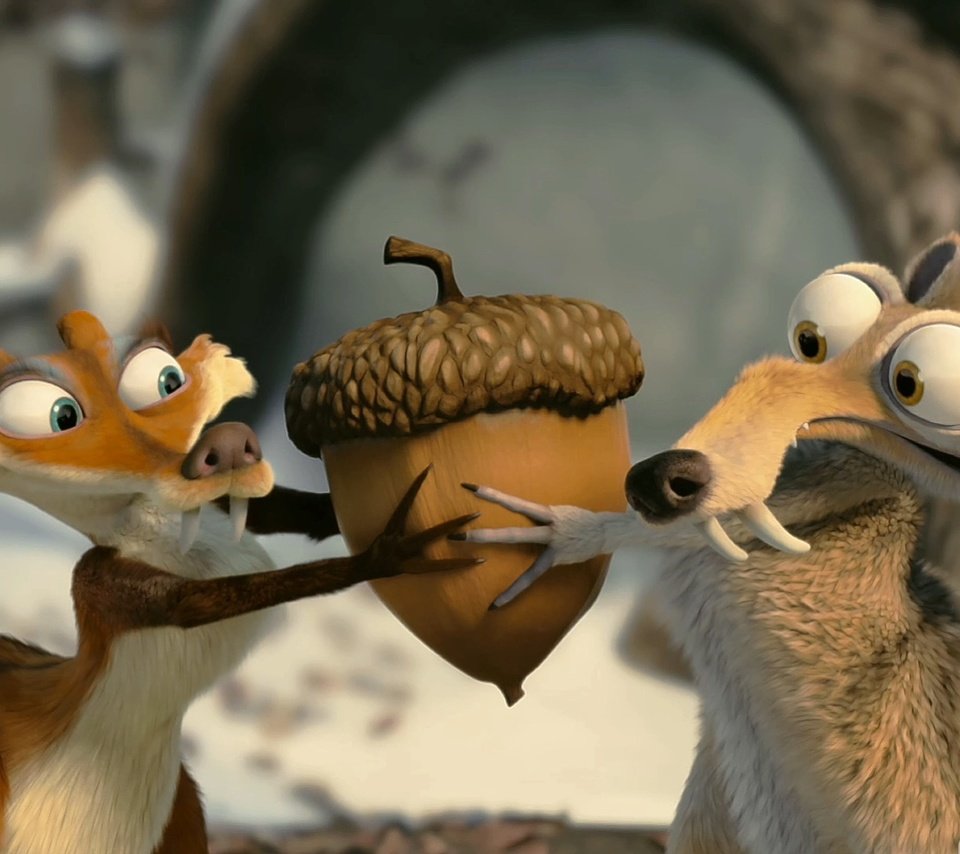 Обои лиса, ледниковый период, белка, орех, fox, ice age, protein, walnut разрешение 1920x1080 Загрузить