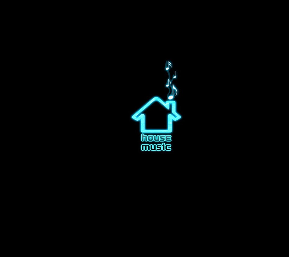 Обои неон, ноты, дом, музыкa, neon, notes, house, music разрешение 1920x1080 Загрузить