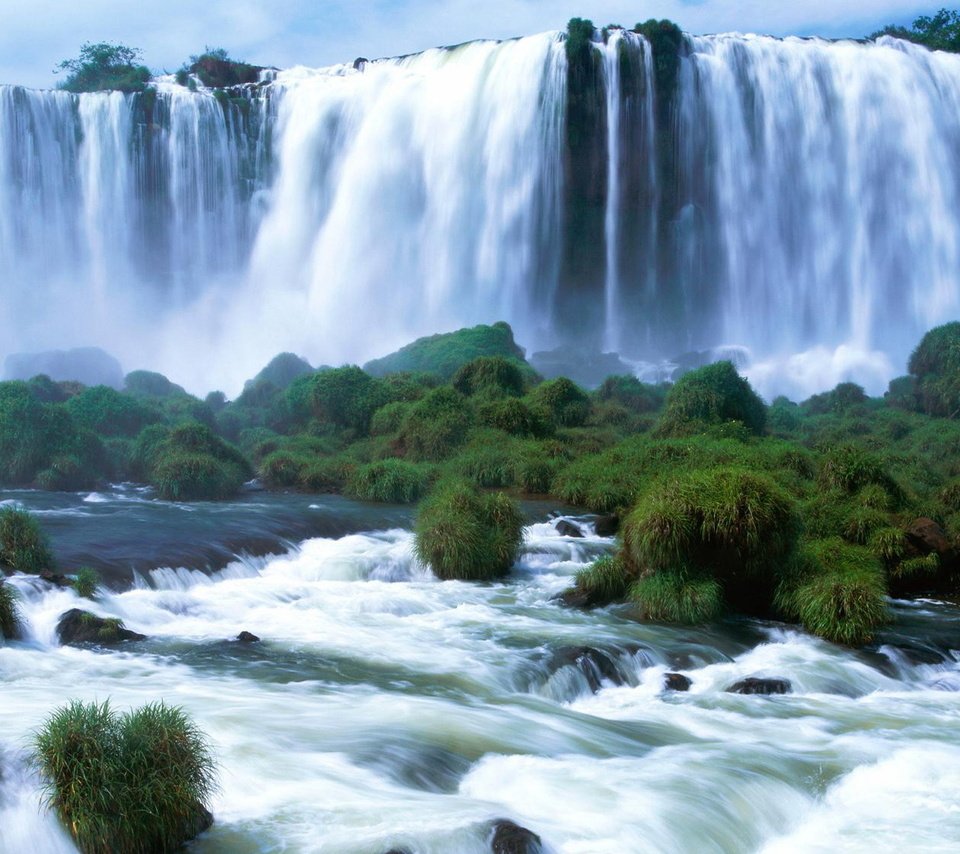 Обои природа, пейзаж, водопад, водопады игуасу, nature, landscape, waterfall, iguazu falls разрешение 1920x1080 Загрузить