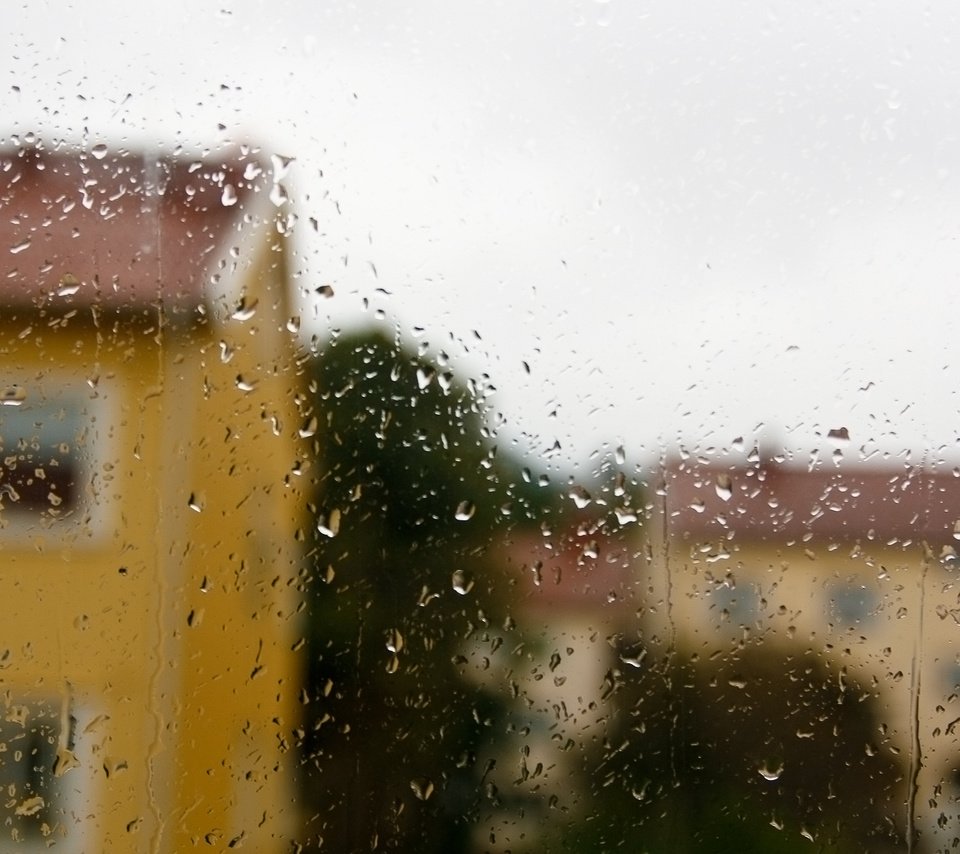 Обои капли, дома, дождь, окно, drops, home, rain, window разрешение 1920x1200 Загрузить