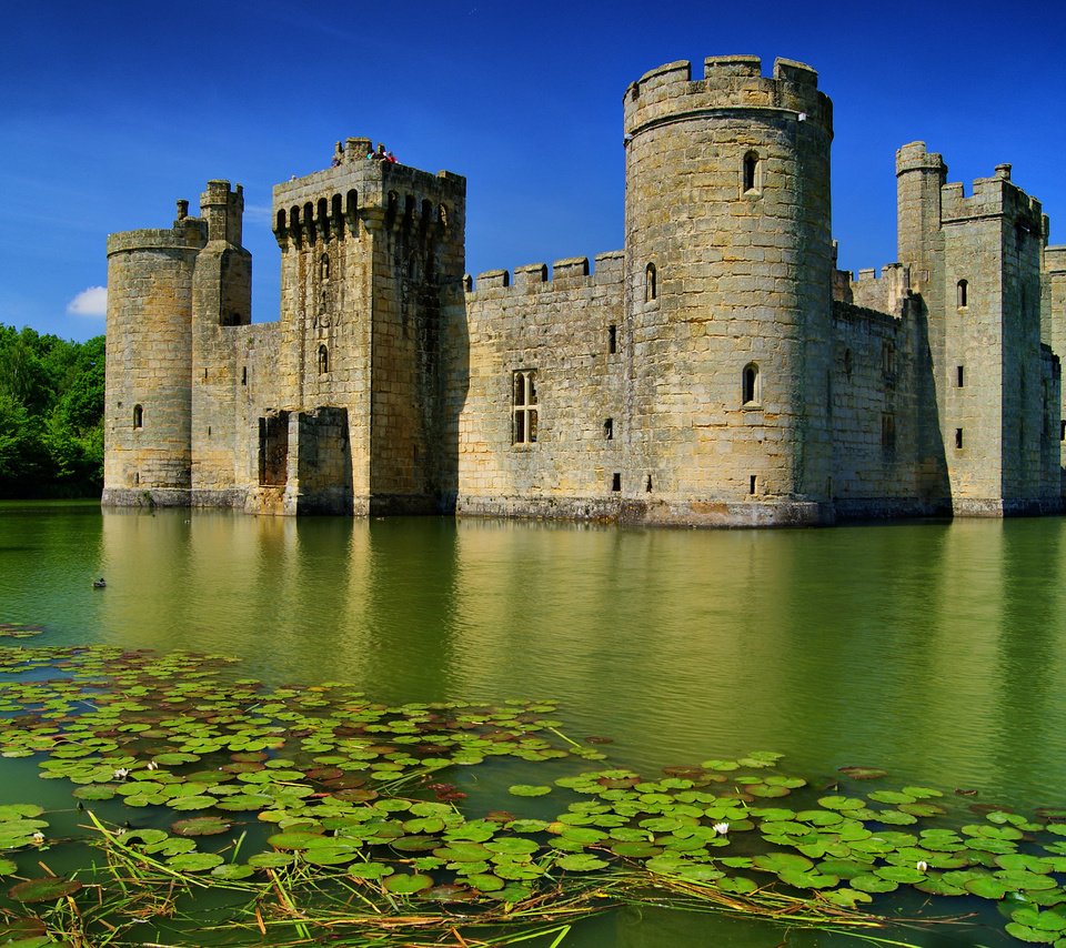 Обои замок, англия, замок бодиам, castle, england, bodiam castle разрешение 3608x2540 Загрузить