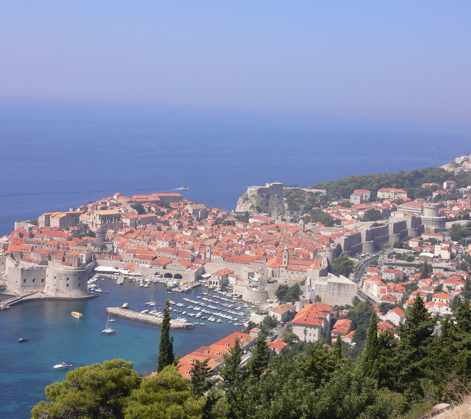 Обои море, вид сверху, город, хорватия, дубровник, sea, the view from the top, the city, croatia, dubrovnik разрешение 2560x1920 Загрузить