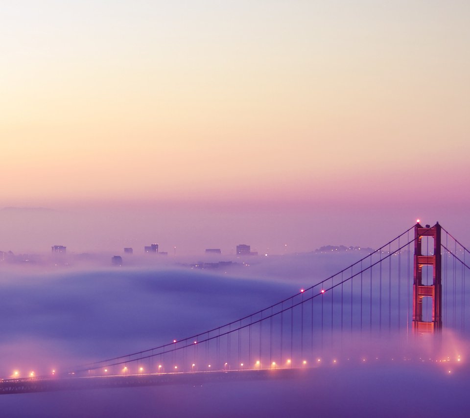 Обои утро, туман, сан-франциско, morning, fog, san francisco разрешение 2560x1600 Загрузить