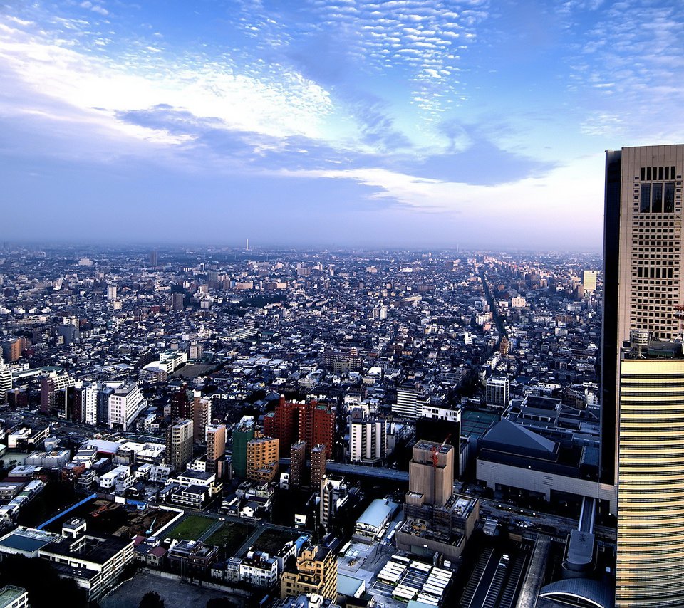 Обои вид сверху, город, небоскребы, мегаполис, сша, нью-йорк, the view from the top, the city, skyscrapers, megapolis, usa, new york разрешение 1920x1080 Загрузить