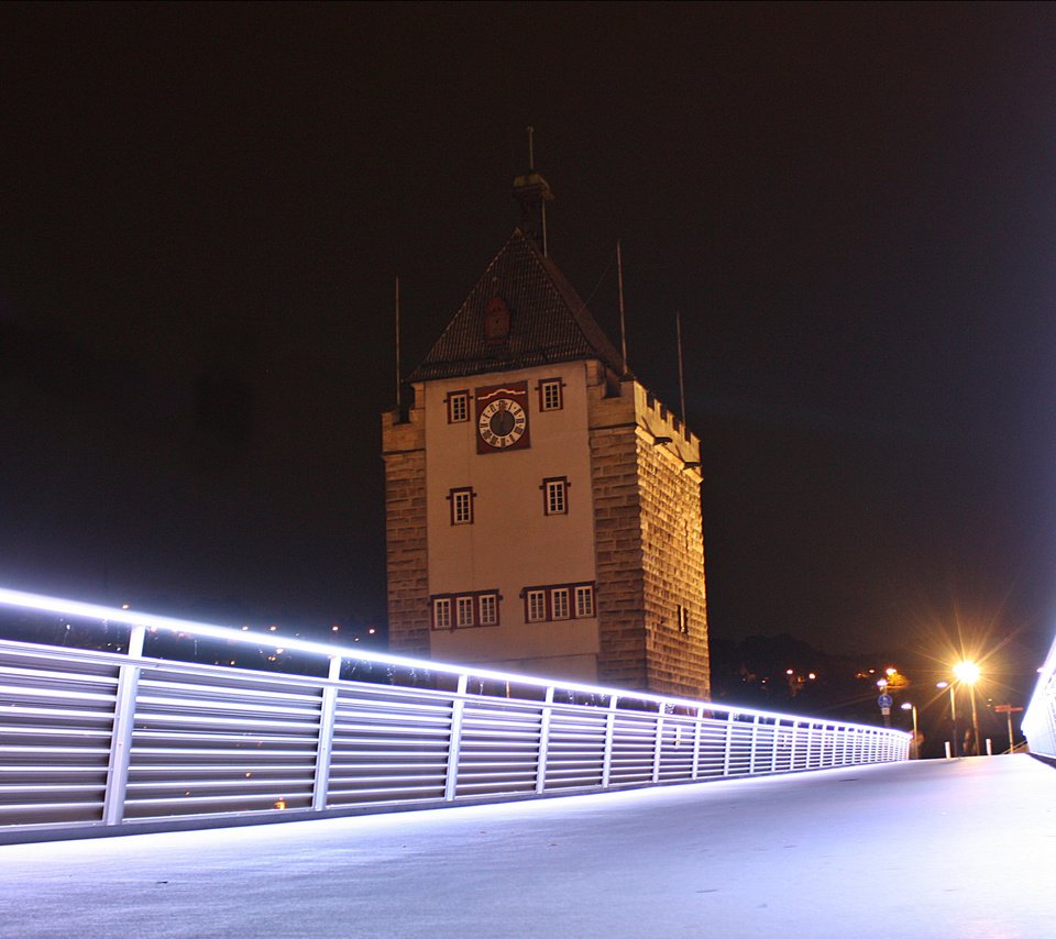 Обои свет, ночь, город, германия, esslingen, light, night, the city, germany разрешение 3200x1801 Загрузить