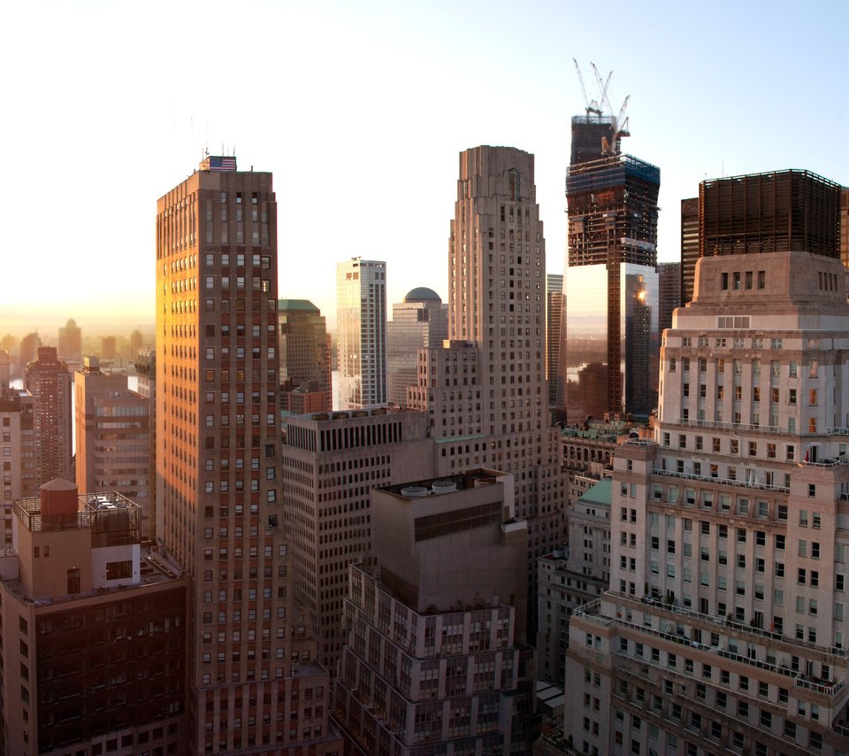 Обои закат, небоскребы, нью-йорк, sunset, skyscrapers, new york разрешение 7516x3777 Загрузить