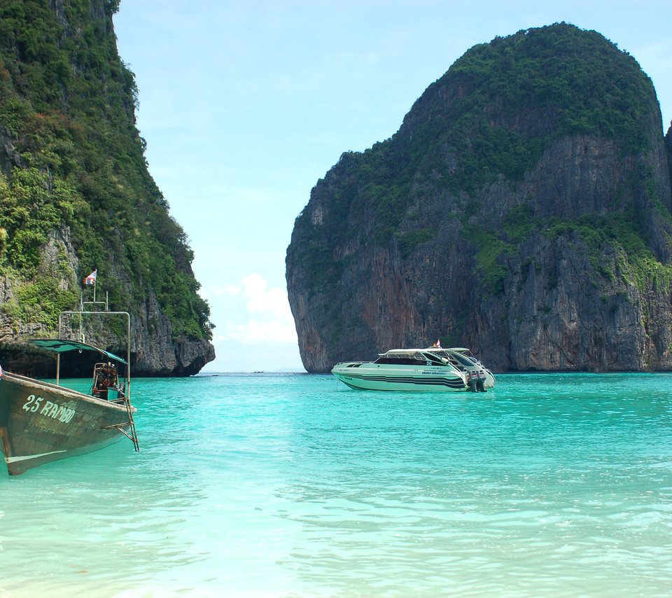 Обои скалы, лодки, таиланд, тропики, rocks, boats, thailand, tropics разрешение 3008x2000 Загрузить