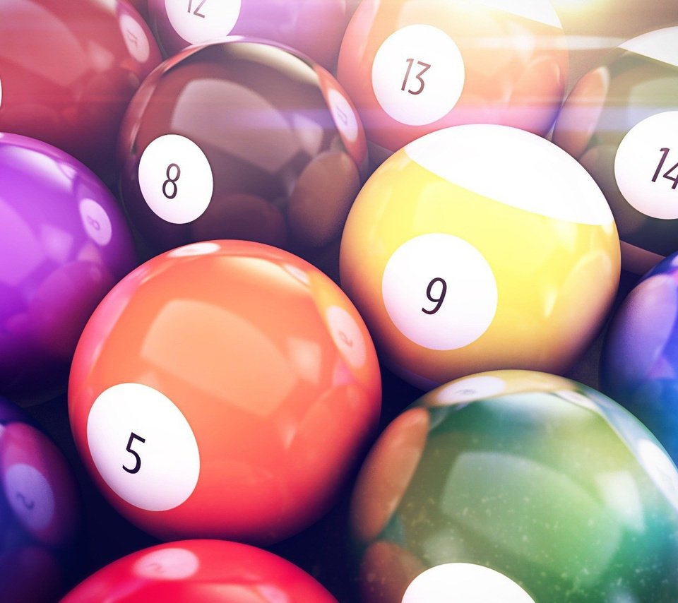 Обои шары, бильярд, рендер, 3д, balls, billiards, render, 3d разрешение 1920x1080 Загрузить