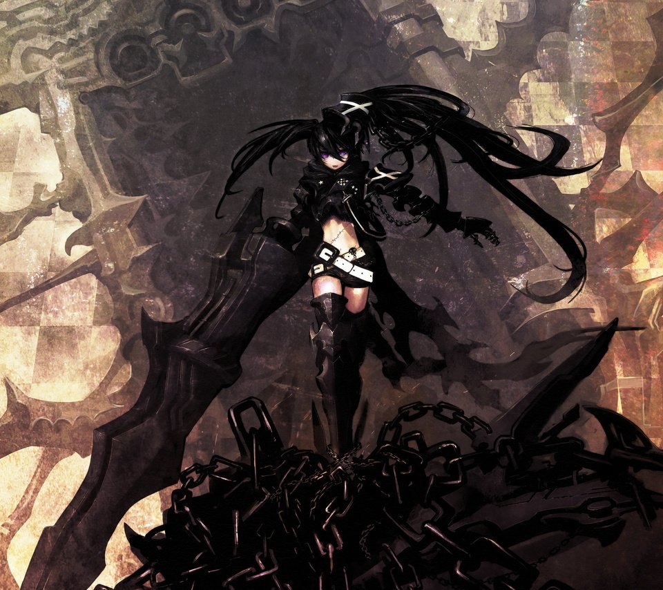 Обои black rock shooter, mech разрешение 3000x2250 Загрузить