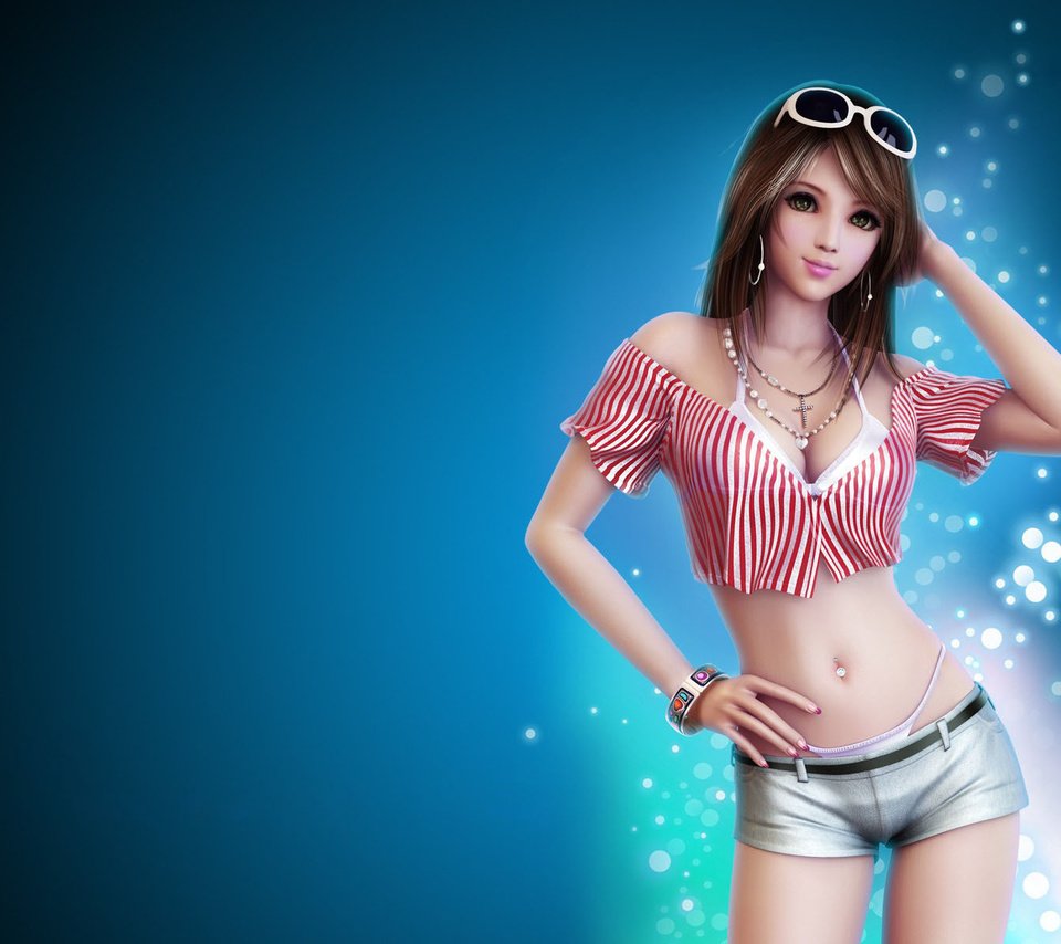 Обои украшения, девушка, фон, очки, браслет, шорты, 3д, decoration, girl, background, glasses, bracelet, shorts, 3d разрешение 1920x1200 Загрузить