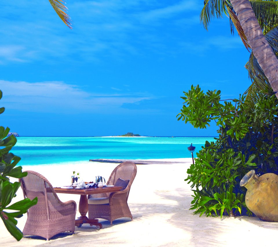 Обои море, пляж, остров, тропики, мальдивы, sea, beach, island, tropics, the maldives разрешение 3741x2806 Загрузить