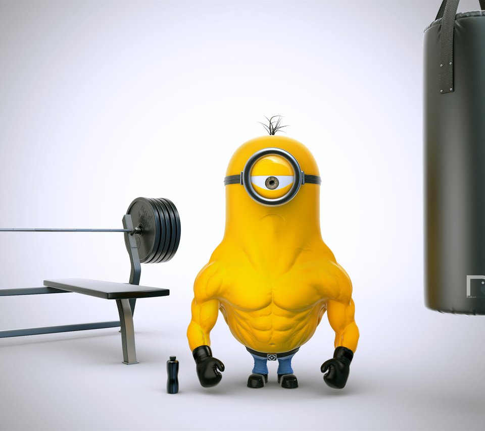 Обои качок, бодибилдер, миньон, jock, bodybuilder, minion разрешение 1920x1080 Загрузить