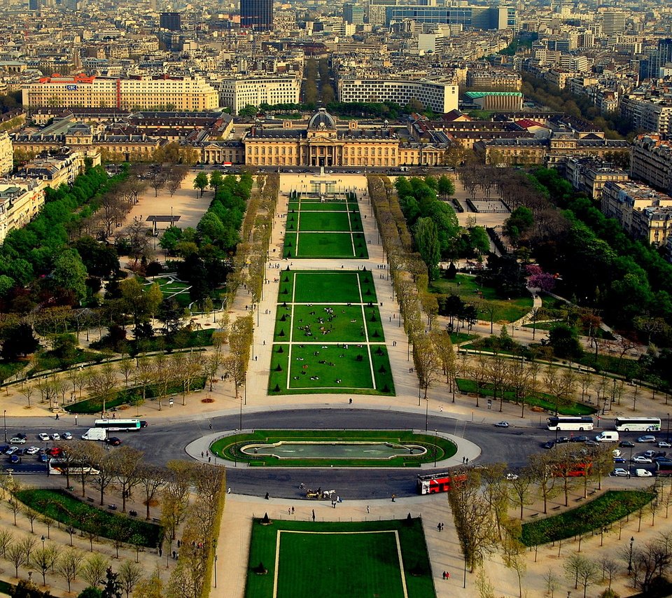 Обои париж, франция, вид с эйфелевой башни, paris, france, the view from the eiffel tower разрешение 1920x1080 Загрузить