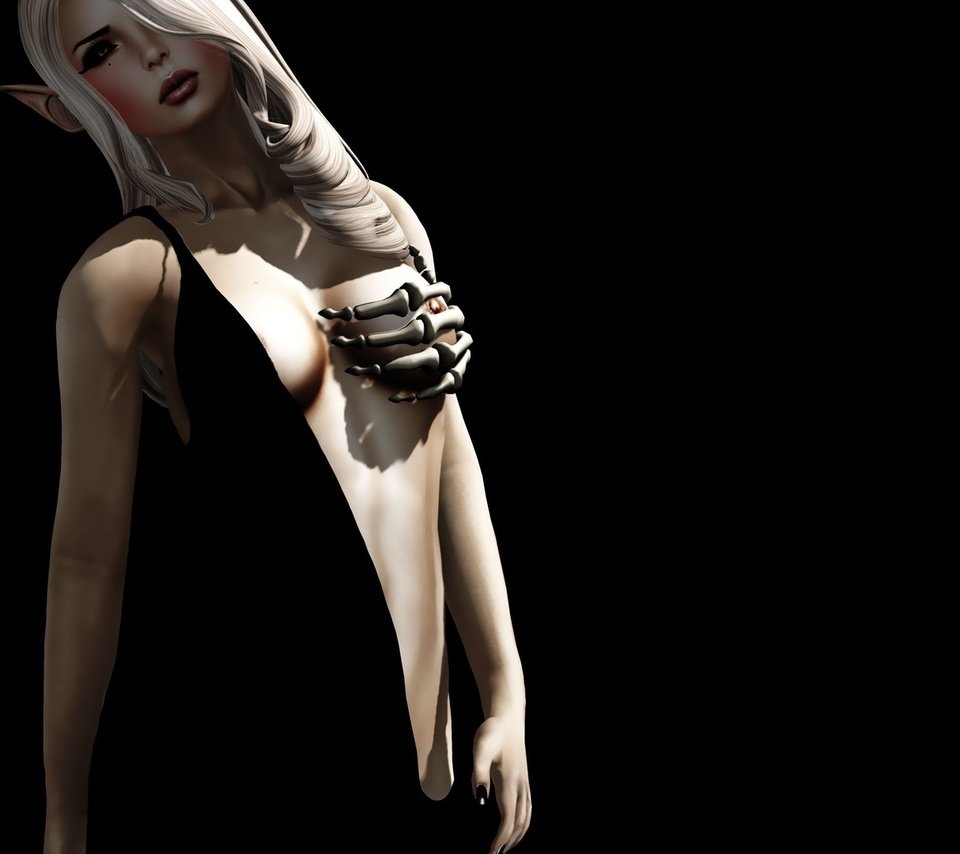 Обои рука, девушка, темный фон, кости, рендер, 3d скелет, hand, girl, the dark background, bones, render, 3d skeleton разрешение 1920x1080 Загрузить