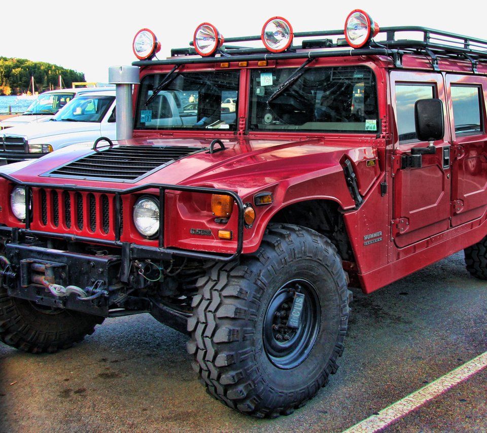 Обои красный, джип, hummer, red, jeep разрешение 1920x1200 Загрузить