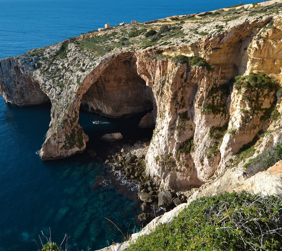 Обои мальта, голубой грот, в zurrieq, malta, the blue grotto, in zurrieq разрешение 1920x1080 Загрузить