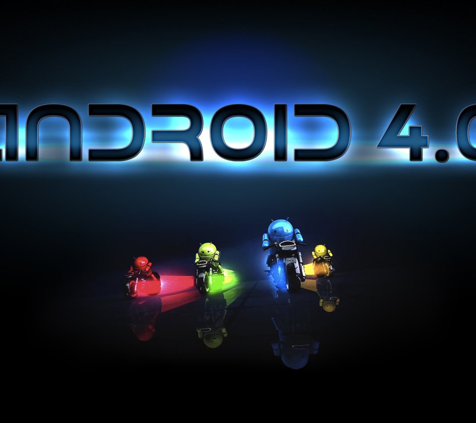 Обои андроид, жёлтая, голубая, краcный, android 4.0, грин, android, yellow, blue, red, green разрешение 1920x1080 Загрузить