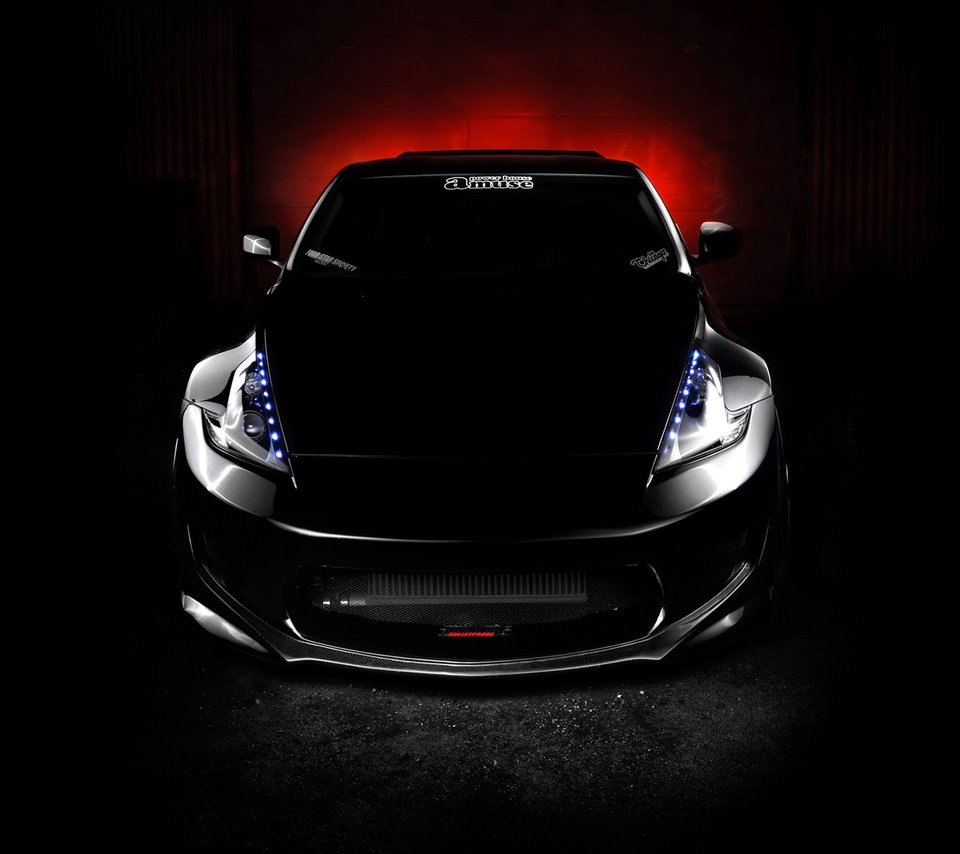 Обои черный, тюнинг, ниссан, nissan 370z, black, tuning, nissan разрешение 1920x1200 Загрузить