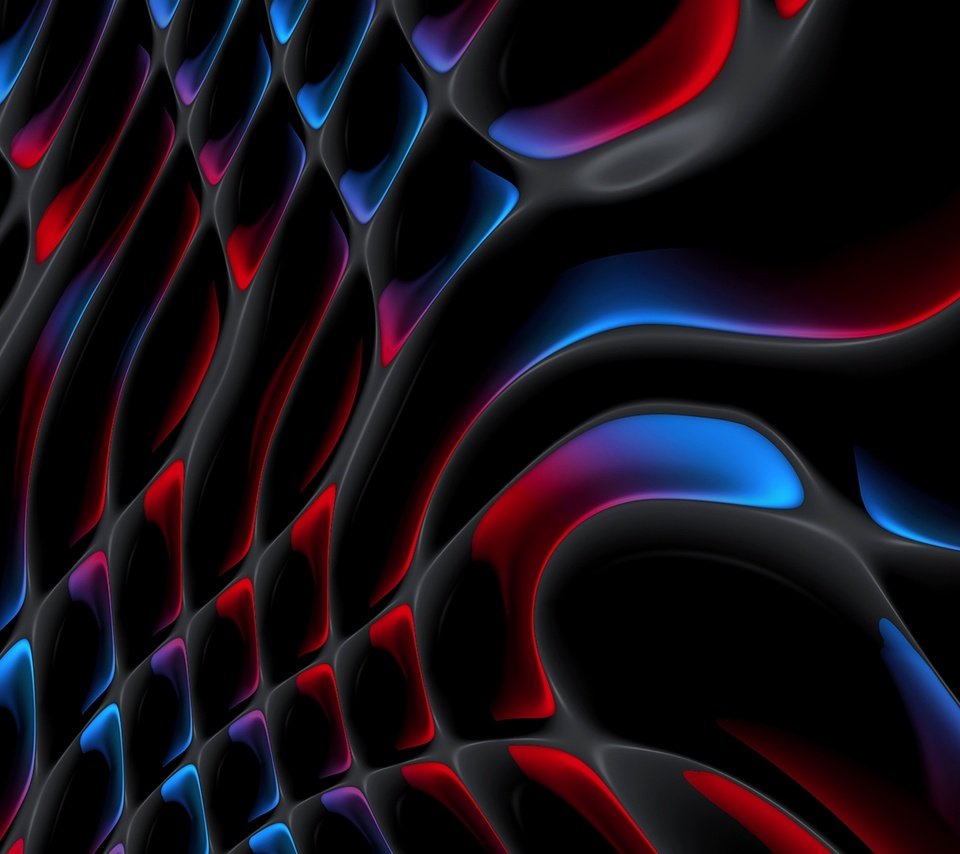 Обои абстрактные разноцветные волны, abstract colorful waves разрешение 2048x1152 Загрузить