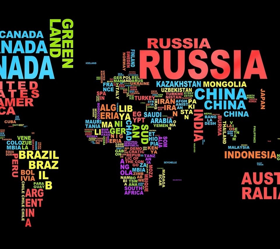 Обои карта мира из букв, world map made of letters разрешение 2560x1600 Загрузить