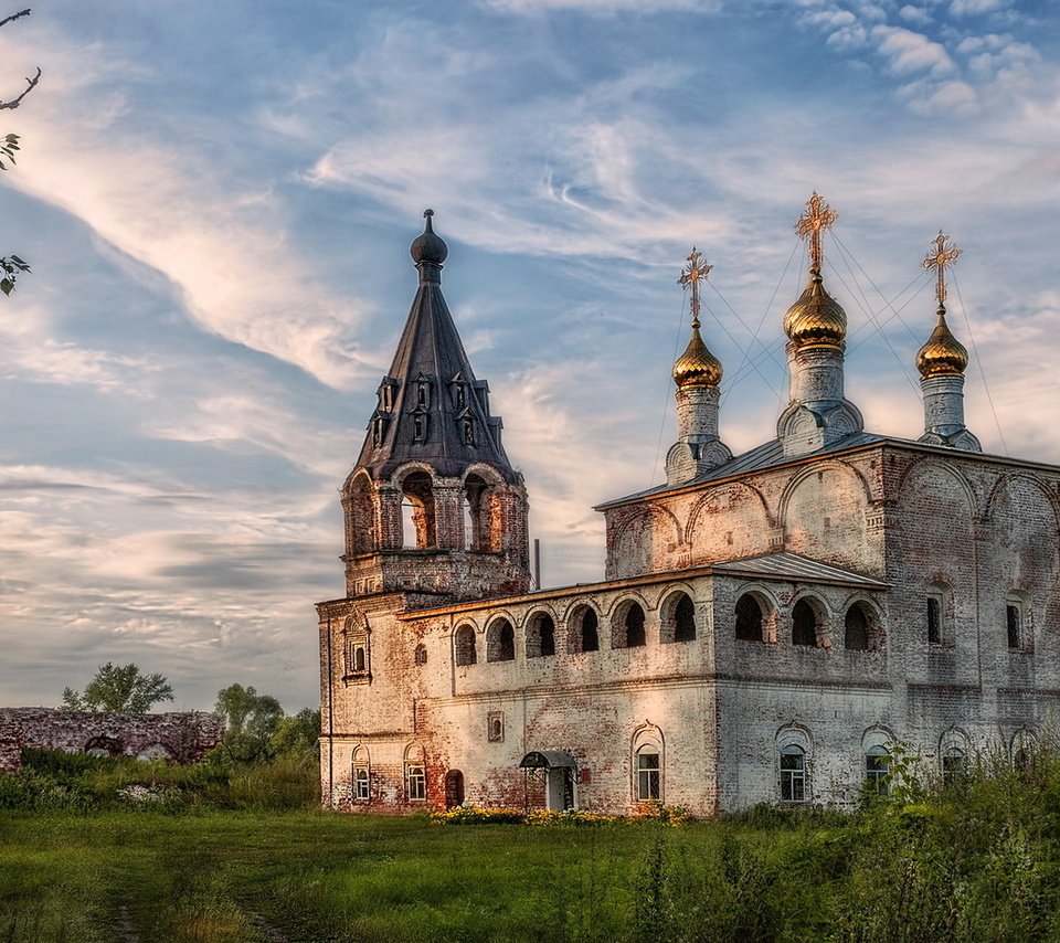 Обои храм христа спасителя, село борисоглеб, муромский р-он, the cathedral of christ the savior, the village of borisogleb, muromsky district разрешение 1920x1200 Загрузить