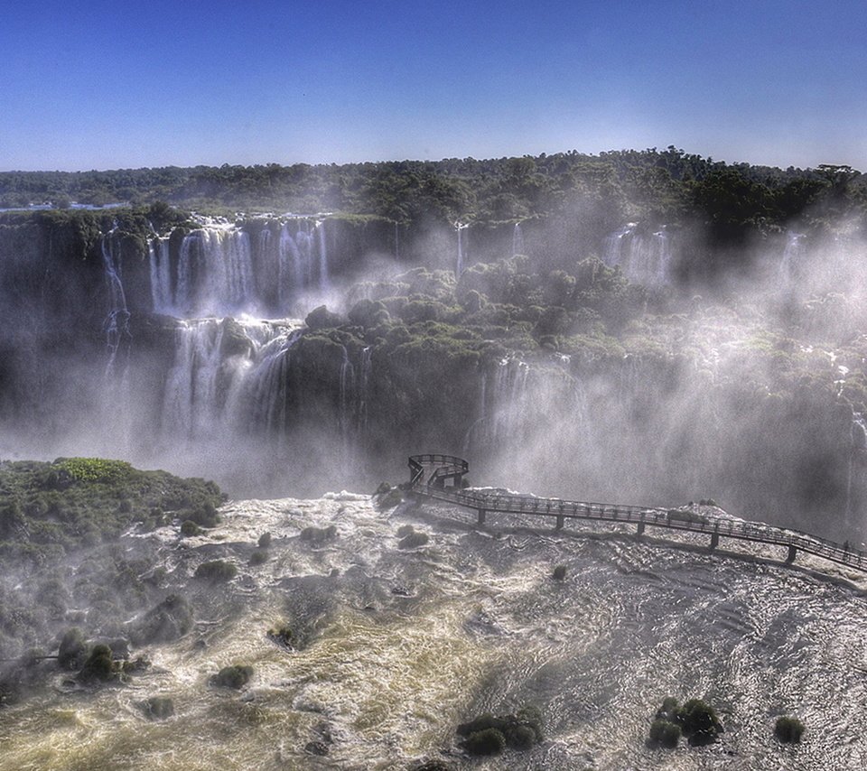 Обои водопад, красота, водопад игуасу, waterfall, beauty, the iguaçu falls разрешение 1920x1200 Загрузить