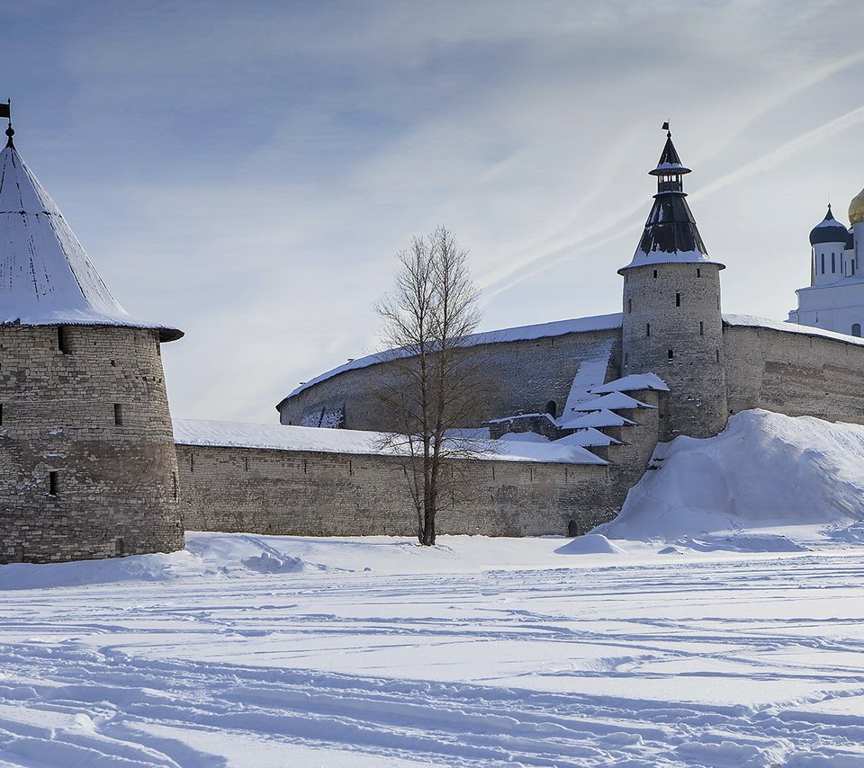 Обои зима, собор, стена, winter, cathedral, wall разрешение 1920x1200 Загрузить