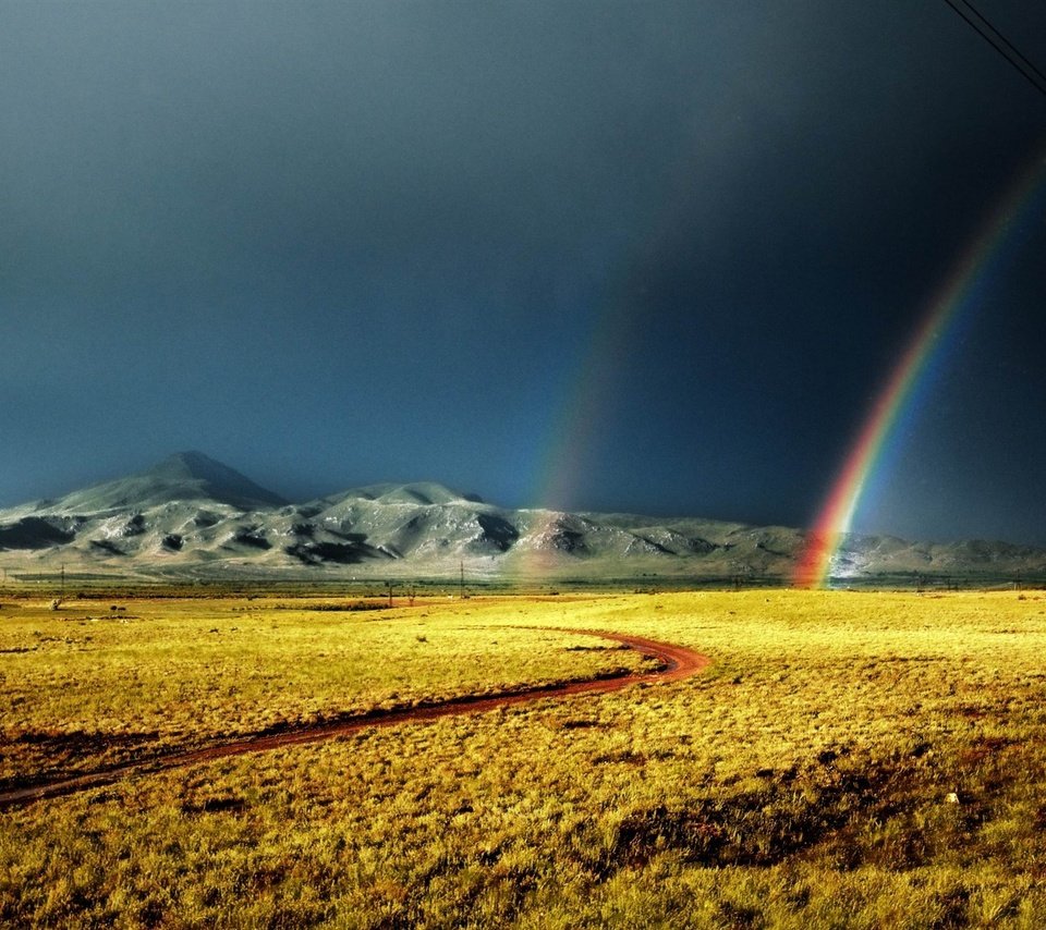 Обои пейзаж, радуга, шторм, армения, landscape, rainbow, storm, armenia разрешение 1920x1200 Загрузить