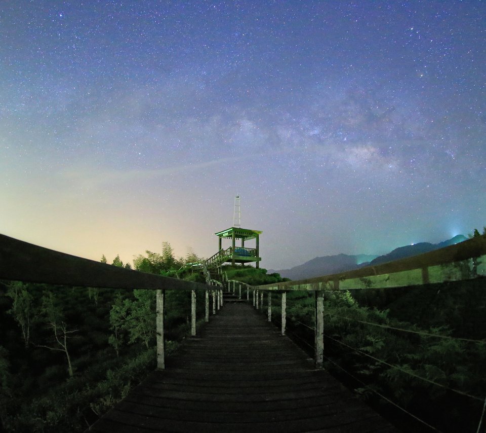 Обои тайвань, млечный путь, чайная плантация, thunderbolt_tw, taiwan, the milky way, tea plantation разрешение 2048x1365 Загрузить