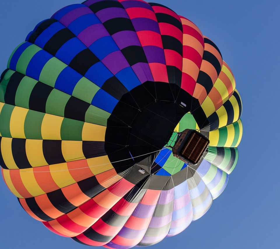 Обои небо, полет, корзина, воздушный шар, the sky, flight, basket, balloon разрешение 2048x1356 Загрузить